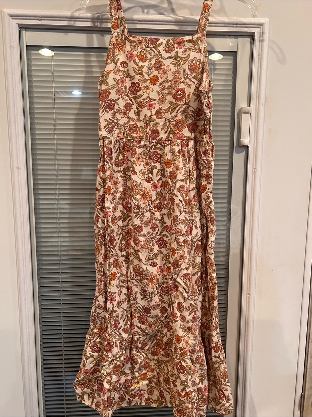 Girls Floral Cream Maxi Skirt Dress
